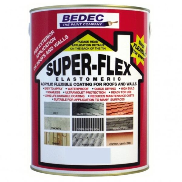 Bedec Super Flex Elastomeric Roof Coating Paint Monster Uk