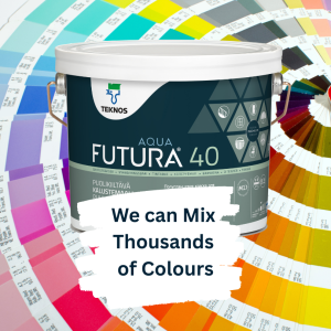 Teknos Futura Aqua 40 mixed Paint Colours