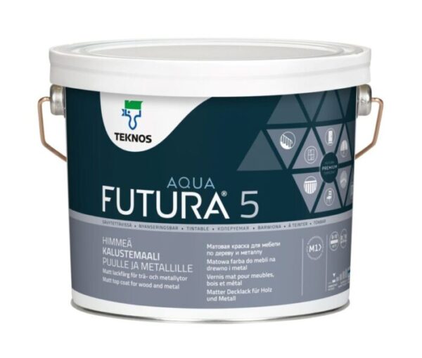 Teknos Futura Aqua 5 Matt (5% Sheen) - White & Black product image