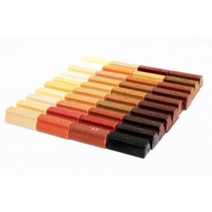 Konig Soft Wax Filler Sticks 40 x 4cm Mixed Wood Shades | set 130 product image