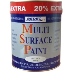 Bedec Multi Surface Paint 20% FREE Soft Satin White | 3lt product image