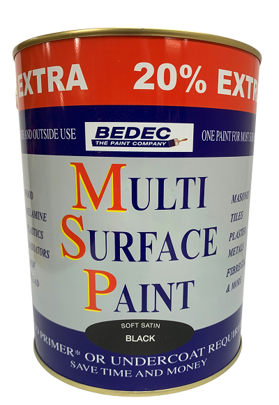 Bedec Multi Surface Paint ( MSP ) Black 20% Free | All Sheens
